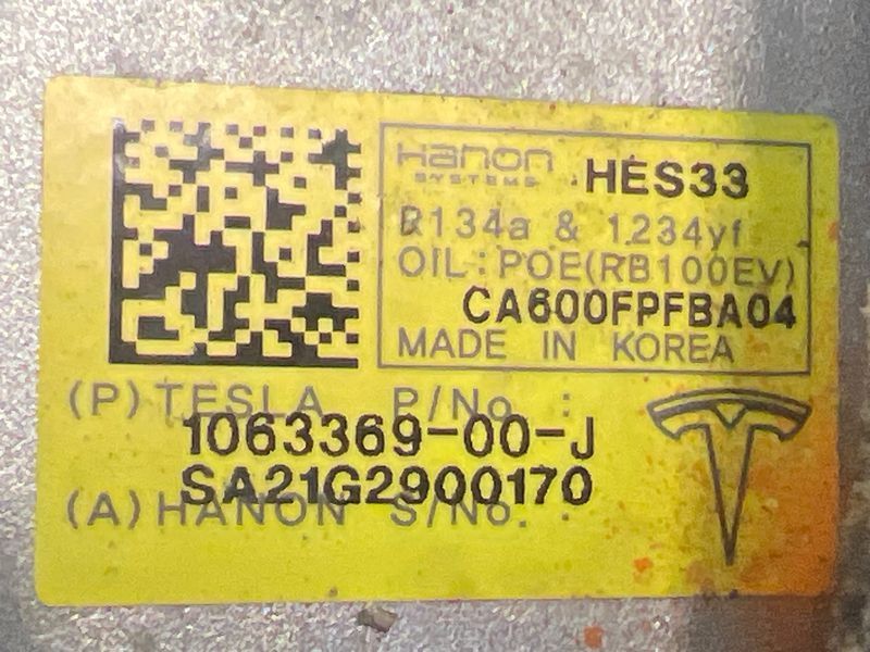 Компресор кондиціонеру Tesla Model S 2016-20 906130 фото